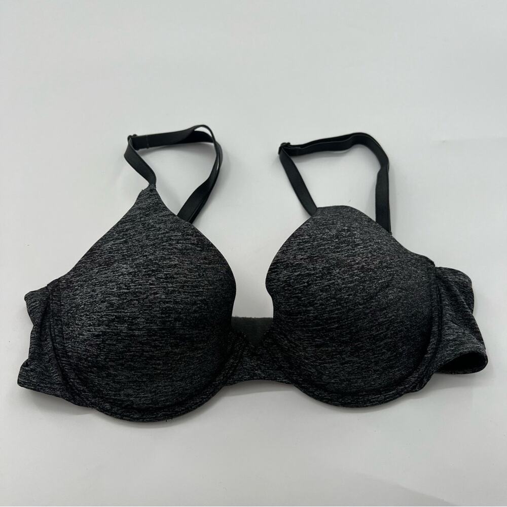 Victoria’s Secret Uplift Semi Demi Black and Gray Lightly Lined Bra